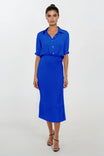 Button Up Midi Shirt Dress