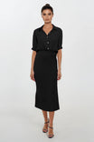 Button Up Midi Shirt Dress
