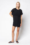 Mini Dress With Pleated Overlay Top