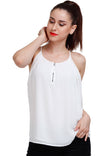 Zipper Spaghetti Strap Top