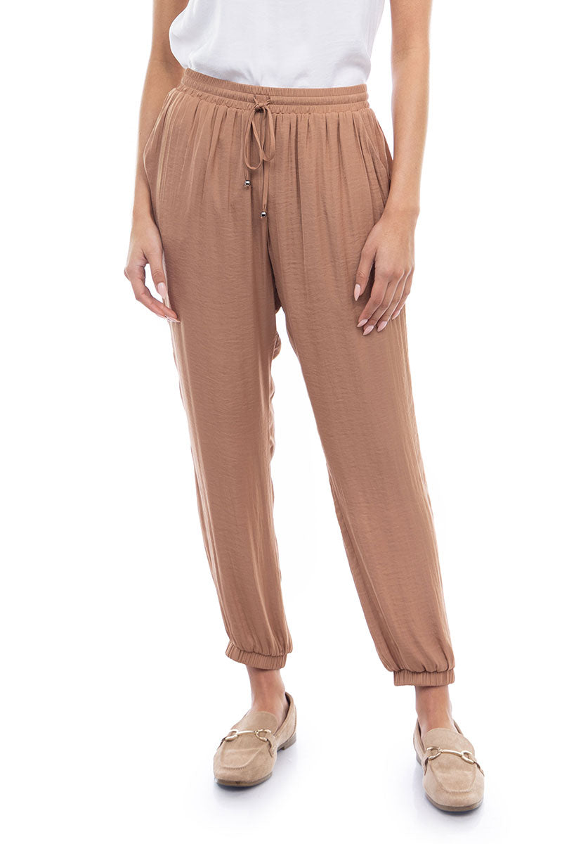 Satin Joggers with Elastic Waist – Naked Zebra Wholesale