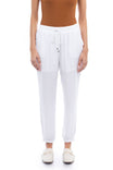 Satin Joggers with Elastic Waist