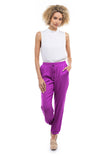 Satin Joggers with Elastic Waist