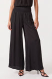 Smocked Waist Wide Leg Pant