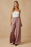 Smocked Waist Wide Leg Pant