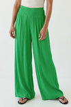 Smocked Waist Wide Leg Pant