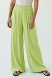 Smocked Waist Wide Leg Pant