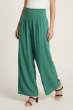 Smocked Waist Wide Leg Pant