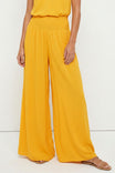 Smocked Waist Wide Leg Pant