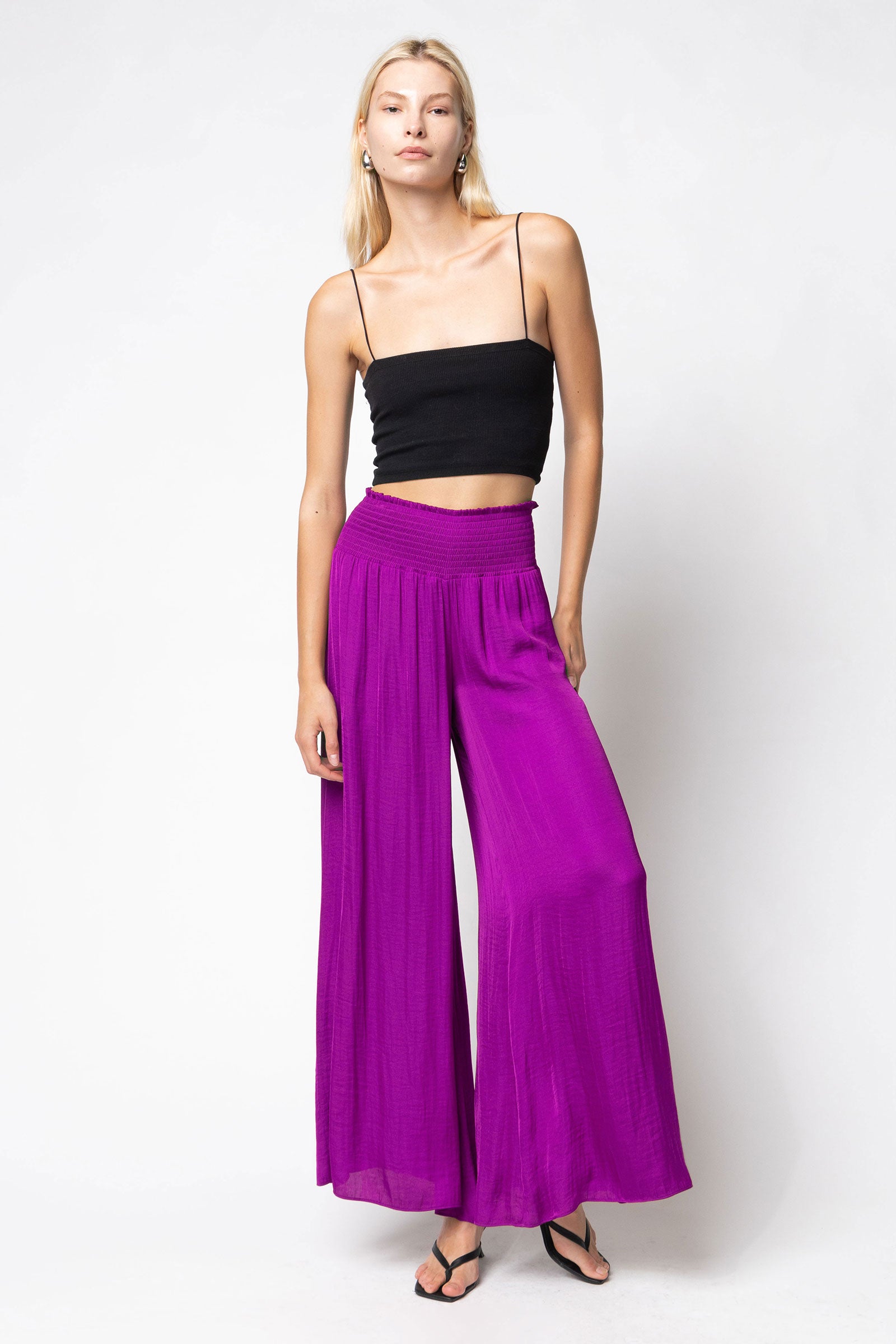 Smocked Waist Wide Leg Pants – Naked Zebra Wholesale
