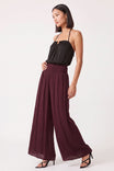 Smocked Waist Wide Leg Pant