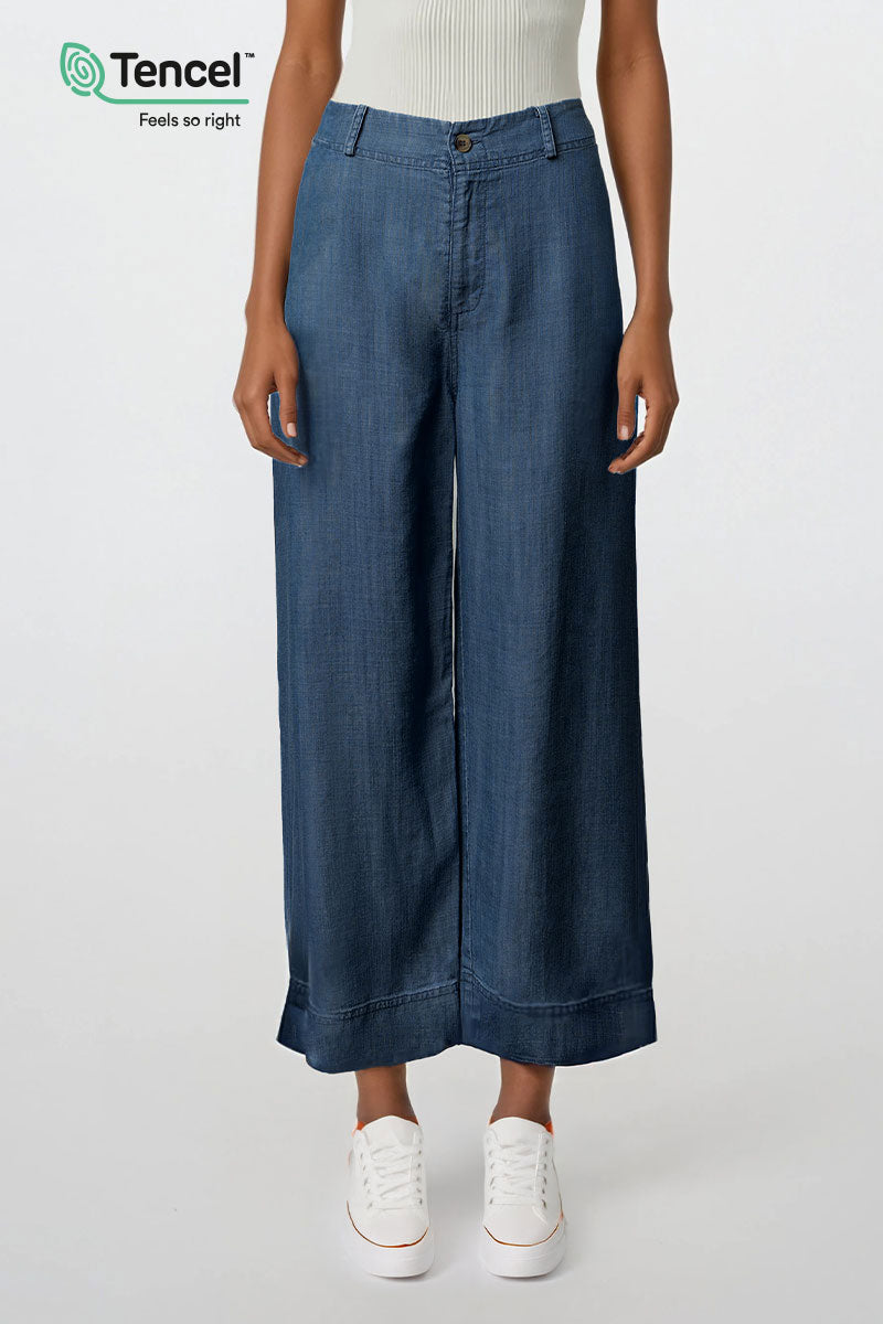 【AVALONE】TECHNICAL CROPPED WIDE TROUSERS AVALONE】TECHNICAL CROPPED WIDE TROUSERS Sustainable Wide