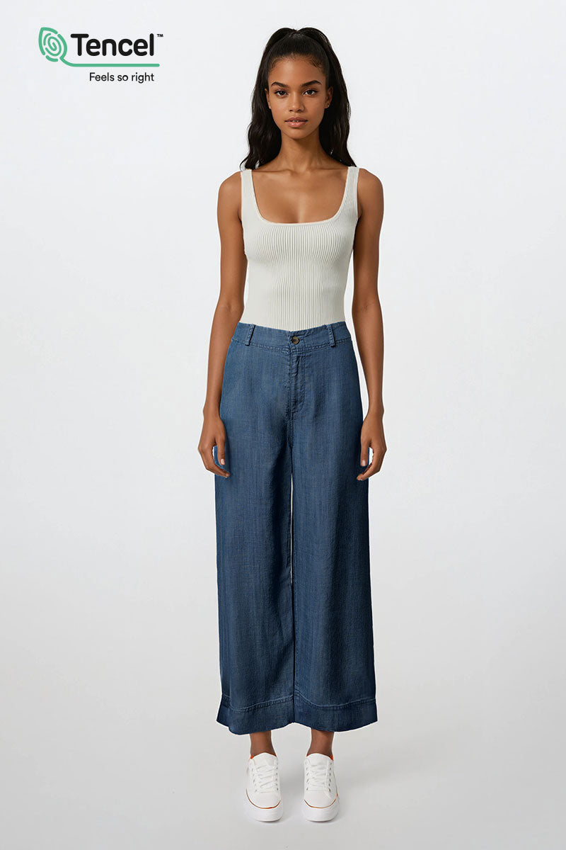 パンツ niceness Limited Model \"C.HOWERD\" XCVI Lenka Wide-Leg Breathable Cinched Gauze Pant