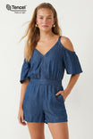 Cold Shoulder Tencel Romper