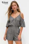 Cold Shoulder Tencel Romper
