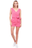 Wrap Tie Tencel Stripe Romper