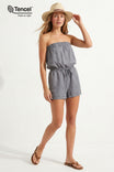 Strapless Waist Tie Tencel™ Romper