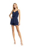 Strappy Romper With Twisty Front Detail