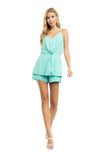 Strappy Romper With Twisty Front Detail