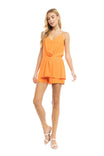 Strappy Romper With Twisty Front Detail