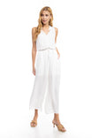Button Down Jumpsuit With Frill Neck Detail