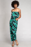 Tropical Print Tube Jumpsuit