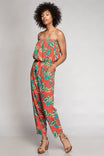 Tropical Print Tube Jumpsuit