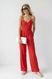 Smocked Back Button Down Jumpsuit