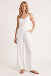Smocked Back Button Down Jumpsuit