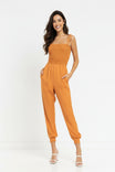 Tie Strap Smocked Bodice Jumpsuit
