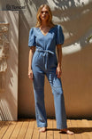 Puff Sleeve Tencel Jumpsuit