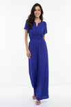 Short Sleeve Wide Leg Flowy Jumpsuit
