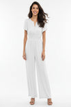 Short Sleeve Wide Leg Flowy Jumpsuit