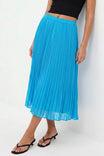 Pleated Midi Skirt With Lining