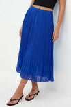 Pleated Midi Skirt With Lining