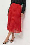 Pleated Midi Skirt With Lining