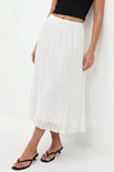 Pleated Midi Skirt With Lining