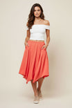 Midi Asymmetrical A Line Skirt