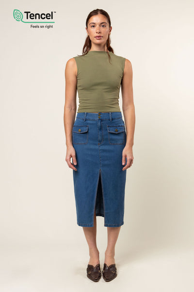 marie claire★A-line skirt tencel  MC17 Zinnia Maxi Skirt – Z&L Europe