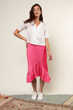 Asymmetrical Slip Skirt
