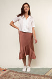 Asymmetrical Slip Skirt