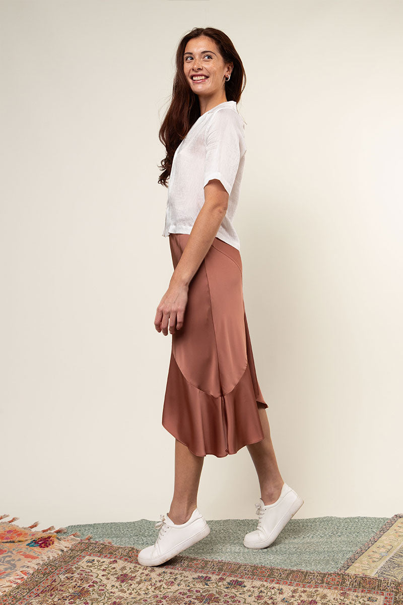 ◆typeservice◆ Asymmetrical Shirring Skirt Black OSTB17BKF Asymmetrical Slip Skirt – Naked Zebra Wholesale