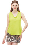 Drawstring V-neck Top