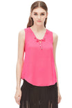 Drawstring V-neck Top