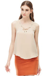 Drawstring V-neck Top