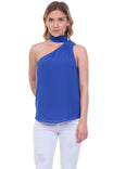 One Shoulder Bow Tie Neck Top