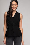 Sleeveless Waist Tie Tank