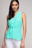 Sleeveless Waist Tie Tank
