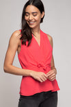 Sleeveless Waist Tie Tank