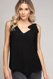 Shoulder Tie V-neck Tank